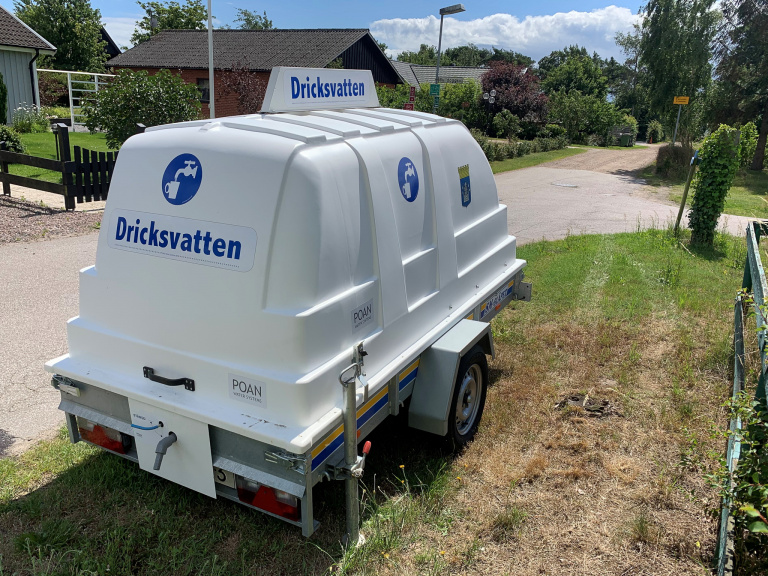 Nödvattentank för dricksvatten.