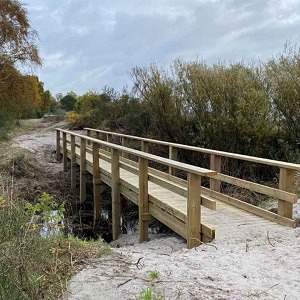 Bron över Diesbäcken i Beddingestrand, en miljon idéer.