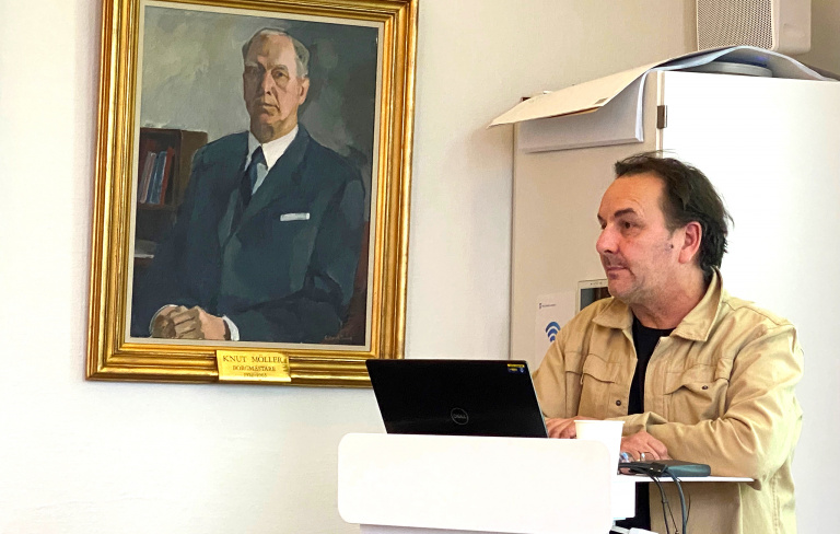 Anders Bramme, utdelning Samhällsbyggnadspriset 2020