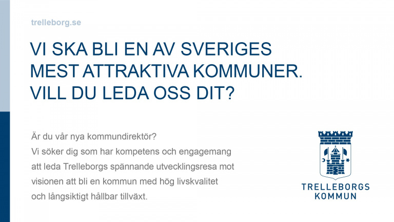 Annons kommundirektör Trelleborgs kommun