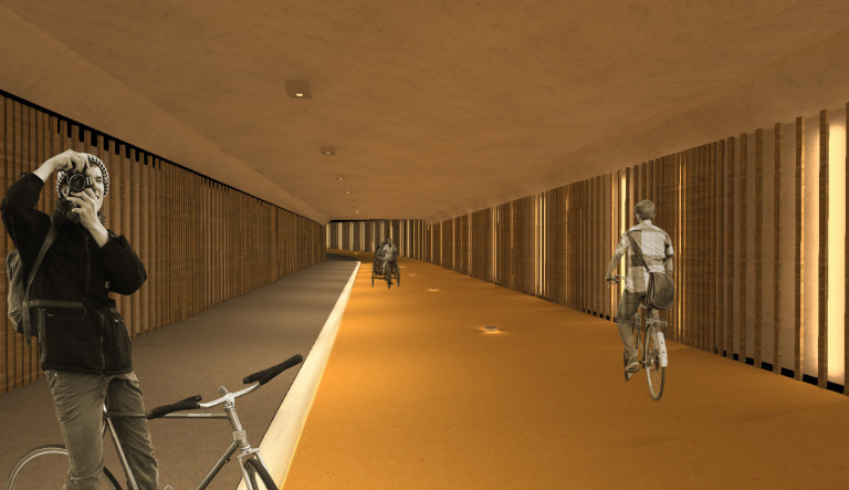 Förutom ny trafiksäker beläggning förses tunneln med trygghetsskapande armaturer för bländfri belysning.