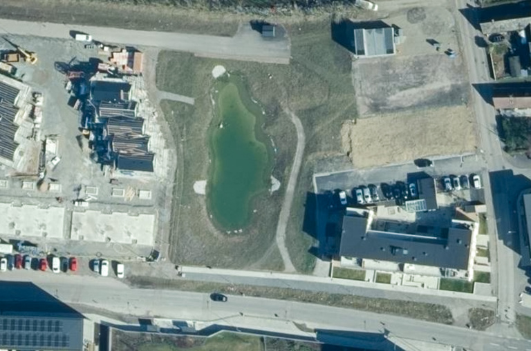 Flygbild över planområde Södra Gränstorp i Trelleborg
