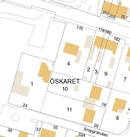 Karta över fastigheten Öskaret