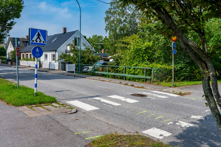 Vägbro vid övergångsställe