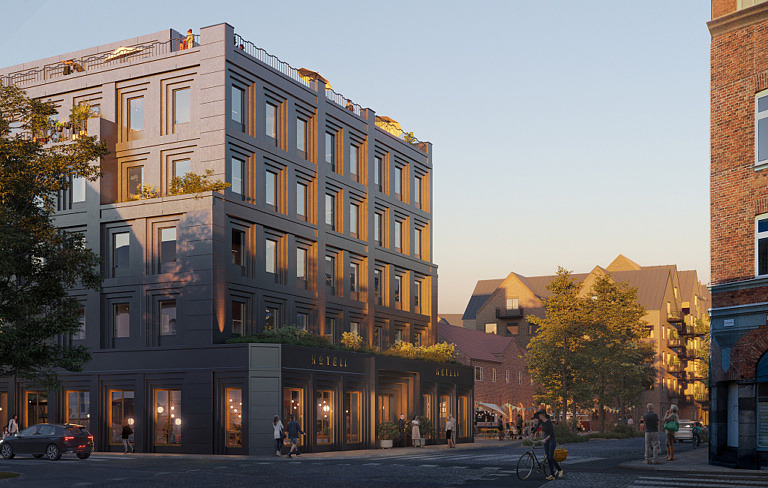 visonsbild hus längs nygatan