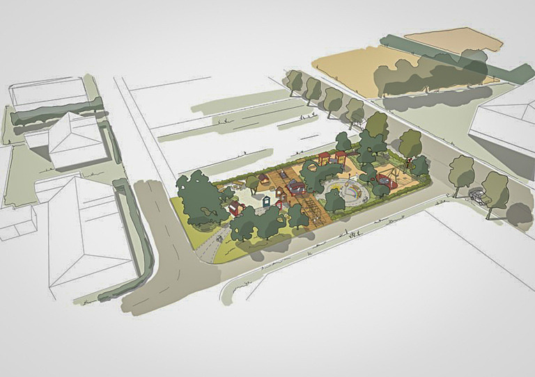 Visualisering lekplats Klagstorp