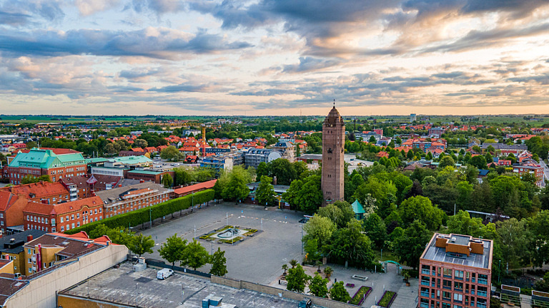 Flygbild Trelleborg.